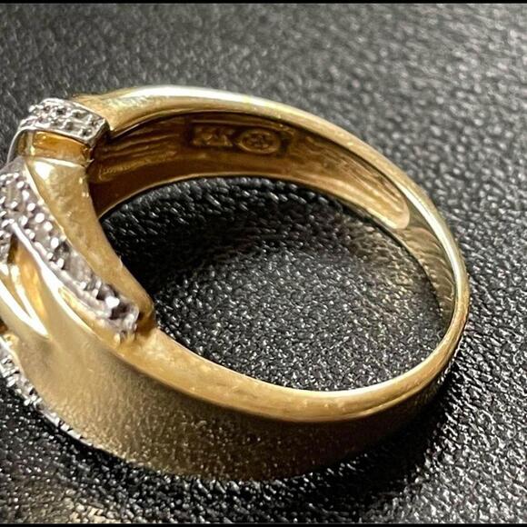 Vintage Diamond 14K Gold Ring Sz. 6 - Picture 5 of 9